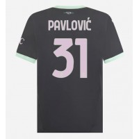 Dres AC Milan Strahinja Pavlovic #31 Tretina 2024-25 Krátky Rukáv